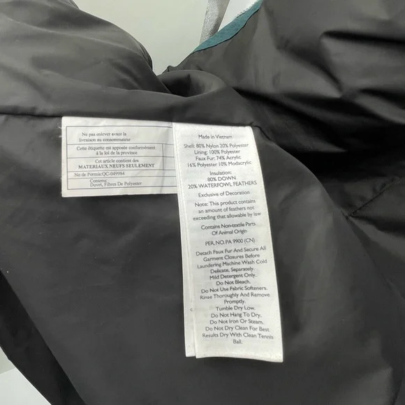 Long Quilted Hooded Down Puffer Coat in Teal - Picture 9 of 15